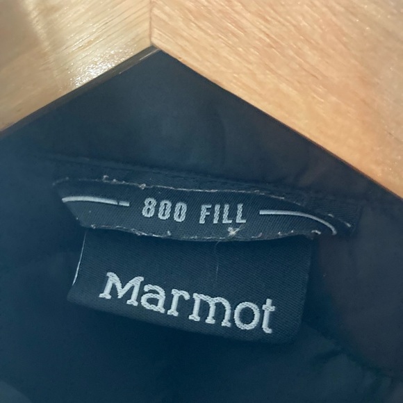Marmot 800 FILL Womens Small Goose down filled puffer vest black zipper pockets - Picture 8 of 10